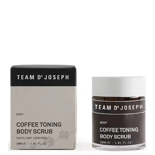 TEAM DR JOSEPH COFFEE TONING BODY SCRUB, Reisegröße 30 ml